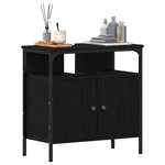 vidaXL Armoire lavabo de salle de bain chêne noir 60x30x60 cm