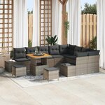 vidaXL Ensemble de canapé de jardin 12 Pièces Gris clair et gris foncé