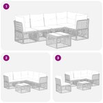vidaXL Ensemble de canapé de jardin 6 pc Gris polyrotin