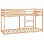vidaXL Lit superposé sans matelas 75x190 cm bois de pin massif