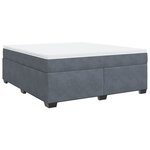 vidaXL Sommier à lattes de lit et matelas Gris foncé 180x200cm Velours
