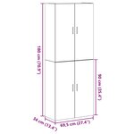 vidaXL Meuble mural 2 Pièces Chêne noir 69 5 x 34 x 90 cm