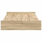 vidaXL Cadre de lit avec rangement Chêne sonoma 120 x 190 cm