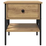vidaXL Table de chevet 2 Pièces chêne artisanal 40 x 42 x 45 cm
