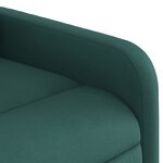 vidaXL Fauteuil inclinable de massage Vert foncé Tissu