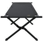vidaXL Lit de camping pliant 2 Pièces Noir Tissu Oxford