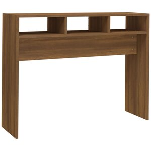 vidaXL Table console Chêne marron 105x30x80 cm Bois d'ingénierie