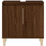 vidaXL Meuble d'évier chêne marron 58x33x60 cm bois d'ingénierie