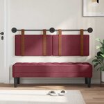 vidaXL Tête de lit suspendue Uni Bordeaux 150 x 55 x 5 cm PU antique