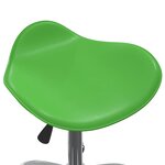 vidaXL Chaise pivotante de salle à manger Vert Similicuir
