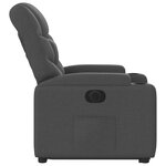 vidaXL Fauteuil inclinable électrique gris foncé tissu