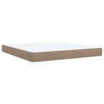 vidaXL Sommier à lattes de lit avec matelas Cappuccino 180x200 cm