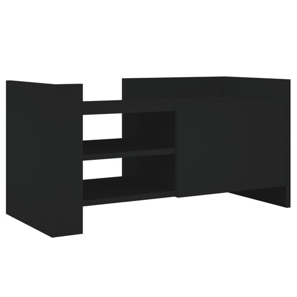 vidaXL Meuble TV noir 80x35x40 cm bois d’ingénierie