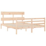 vidaXL Cadre de lit sans matelas 160x200 cm bois massif