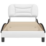 vidaXL Cadre de lit sans matelas blanc et noir 80x200 cm similicuir