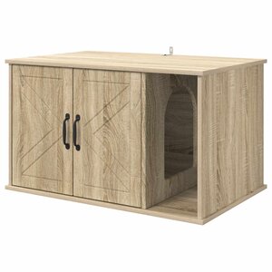 vidaXL Maison pour chat Sonoma 85 x 55 x 50 cm Bois d'ingénierie