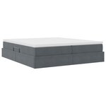 vidaXL Lit avec rangement et matelas Gris foncé 200 x 200 cm Velours