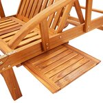 vidaXL Chaises longues 2 Pièces avec coussins Bois d'acacia solide