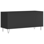 vidaXL Armoire à disques noir 100x38x48 cm bois d'ingénierie