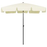 vidaXL Parasol de plage jaune sable 200x125 cm