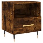 vidaXL Tables de chevet 2Pièces chêne fumé 40x35x47 5cm bois d’ingénierie