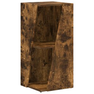 vidaXL Étagère latérale Chêne fumé 33 x 32 x 70 5 cm Bois d'ingénierie