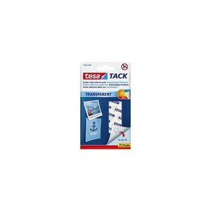 Blister de 72 pastilles adhésives Tack. Double-face réutilisable/repositionnable TESA