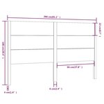 vidaXL Tête de lit Noir 206x4x100 cm Bois massif de pin