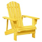 vidaXL Chaise Adirondack avec pouf jaune bois massif de sapin