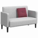 vidaXL Coussin de Dos Bordeaux 50 x 19 x 45 cm tissu