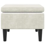 vidaXL Tabouret avec pieds en bois Velours crème