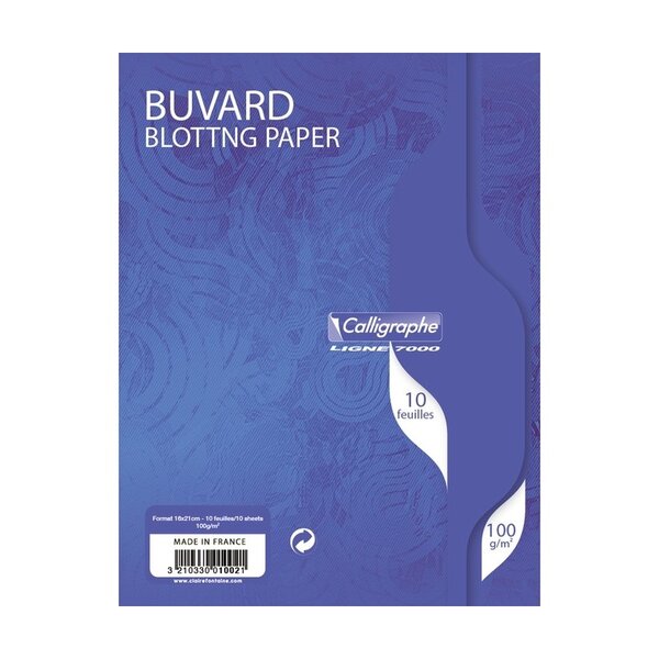 Buvards 10 feuilles 16x21 100g clairefontaine 1002c