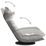 vidaXL Chaise de sol pivotante Gris clair Velours