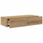 vidaXL Étagère murale avec tiroirs chêne artisanal bois d'ingénierie