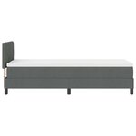 vidaXL Lit Box Spring avec Matelas Gris Foncé 80x200 cm Tissu