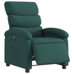 vidaXL Fauteuil inclinable électrique Vert foncé Tissu