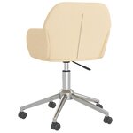 vidaXL Chaises pivotantes à manger lot de 2 Crème Tissu