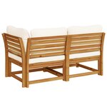 vidaXL Salon de jardin 2 Pièces avec coussins bois massif d'acacia