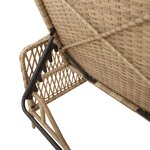 vidaXL Chaise longue avec coussin 2 Pièces Beige 35 x 35 x 32cm polyrotin