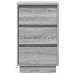vidaXL Cabinet de chevet avec LED grise Sonoma 39x34.5x65 cm en bois d'ingénierie