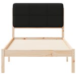 vidaXL Cadre de lit avec tête de lit rembourrée Noir 90 x 190 cm