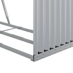 vidaXL Porte-bûches argenté 120x45x140 cm acier galvanisé