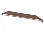 vidaXL Auvent manuel rétractable marron 500x350 cm