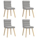 vidaXL Chaises à manger lot de 4 gris nuage tissu