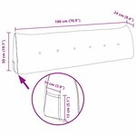 vidaXL Coussin de Dos Rose 180 x 24 x 50 cm tissu