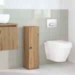 vidaXL Meuble de salle de bain avec porte-rouleau chêne artisanal