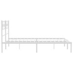 vidaXL Cadre de lit métal sans matelas et tête de lit blanc 150x200 cm