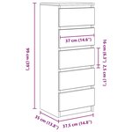vidaXL Buffet avec tiroirs chêne fumé 37 5x35x99 cm bois d'ingénierie