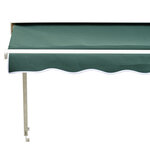 Store banne manuel inclinaison réglable aluminium polyester imperméabilisé 70L x 180l cm vert