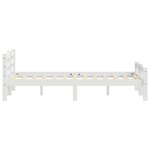 vidaXL Cadre de lit sans matelas blanc bois de pin massif 160x200 cm